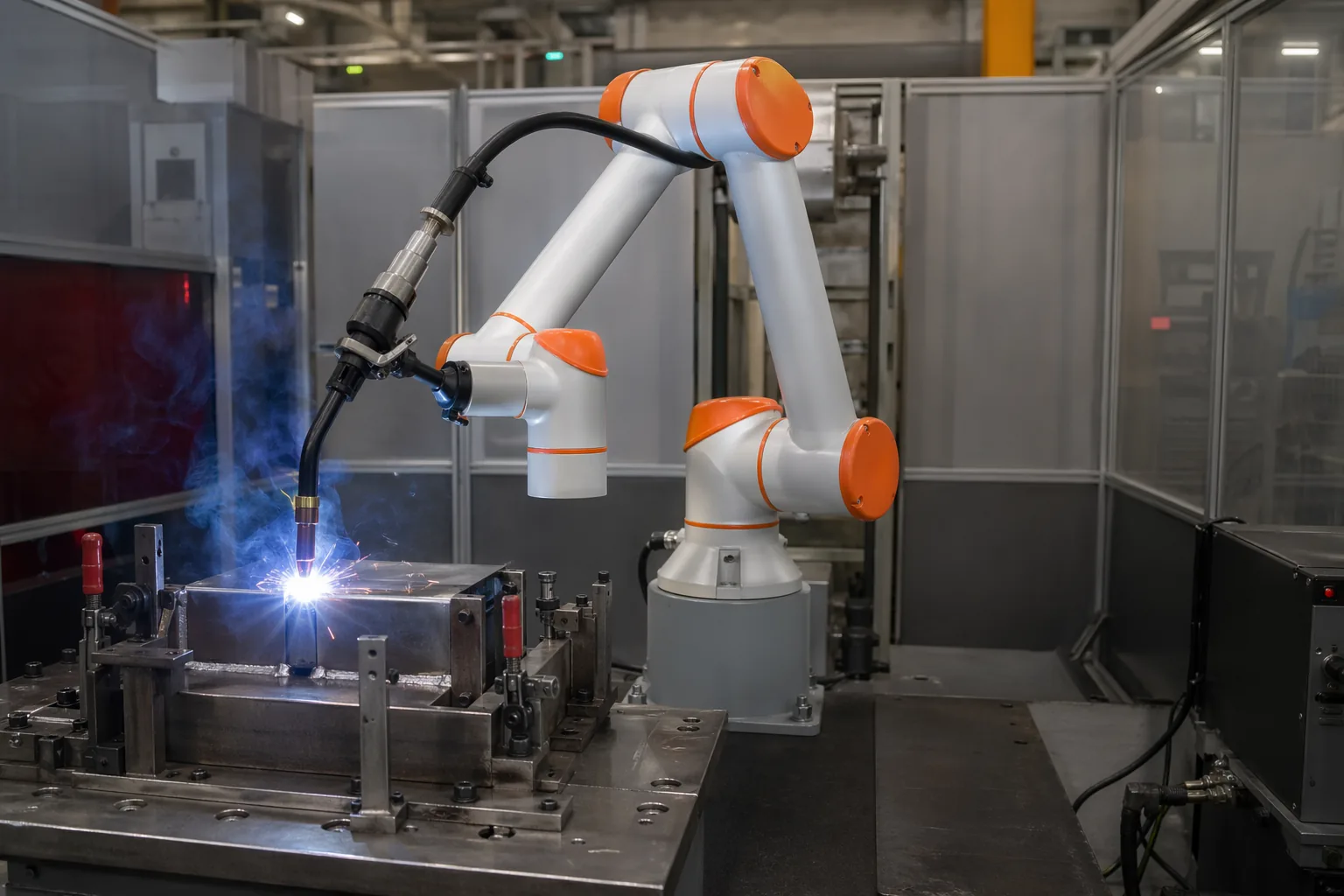Cobot Manu 10 w aplikacji spawalniczej